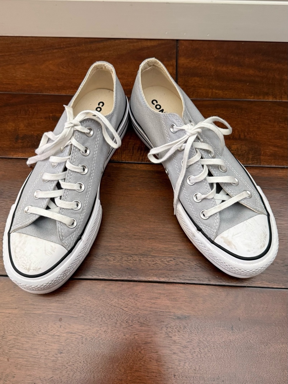 Converse Low Top Sneakers - Metallic Silver